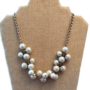TALBOT'S Necklace 20" Gold Pearl Cluster